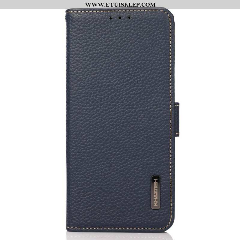 Etui Folio do iPhone 13 Mini Khazneh Skóra Liczi